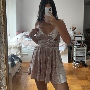 Pink velvet romper